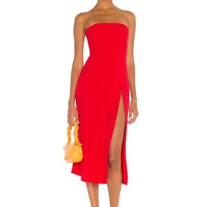 Amanda Uprichard Mandy Dress in Lipstick